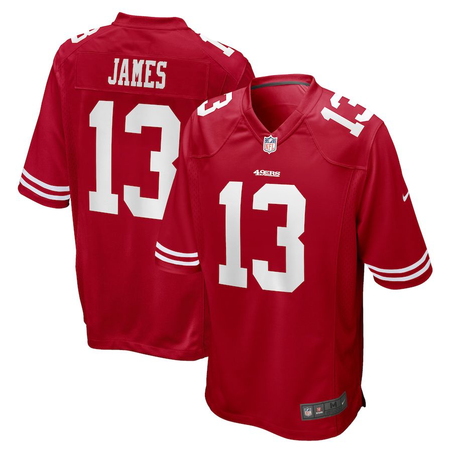 Men San Francisco 49ers #13 Richie James Nike Scarlet Game NFL Jersey